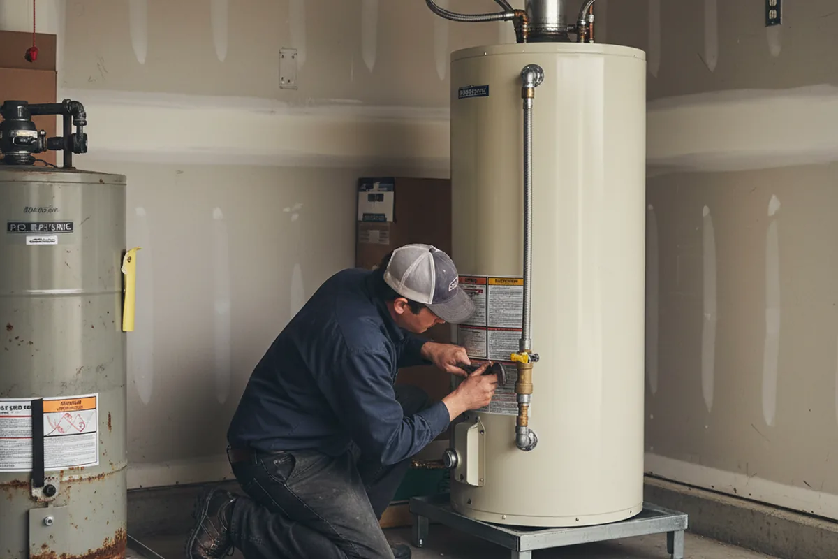 Water heater and shutoff valve replacement in Pahrump